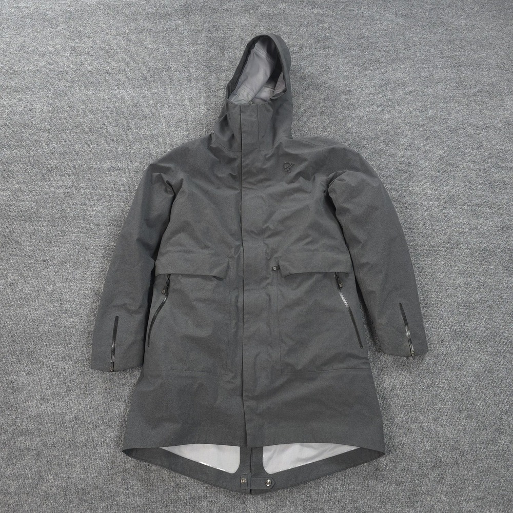 Norrona Jacket Womens Medium Gray Oslo Gore-Tex Down 850 Parka‎ Coat Outdoors